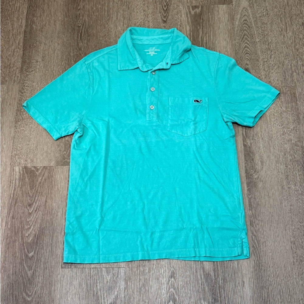 Vineyard Vines Men's Teal Polo Shirt